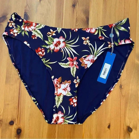 Bare Necessities Birdsong Mid Waist Bikini Bottoms Floral Hibiscus - Picture 5 of 9